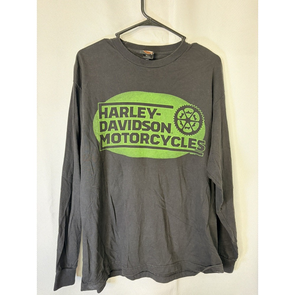 Harley Davidson Motorcycles Long Sleeve Shirt Black MT. Rainer Seattle Men's L